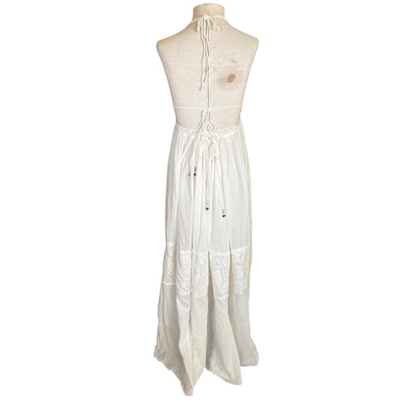 Free People Endless Summer Triangle Top Maxi Dress Boho M Gauze Bridal Vacation - Picture 8 of 10